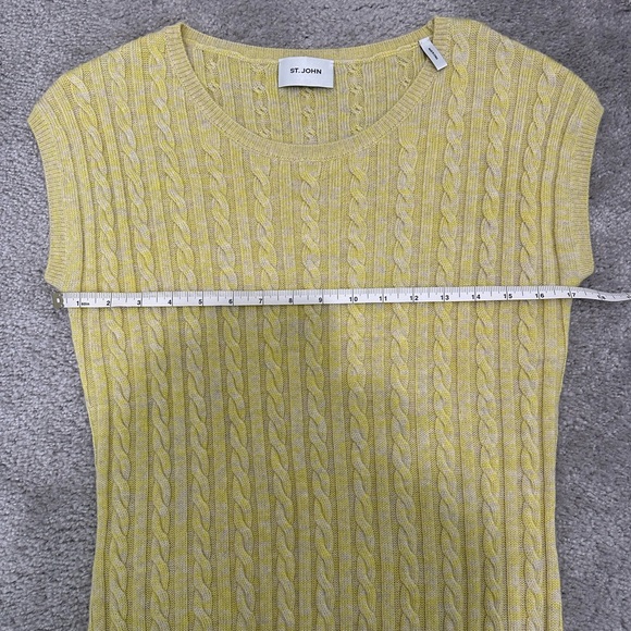 St. John Cable-Knit 100% Wool Maxi Two-Piece Set in Yellow Size XSmall - Picture 7 of 10